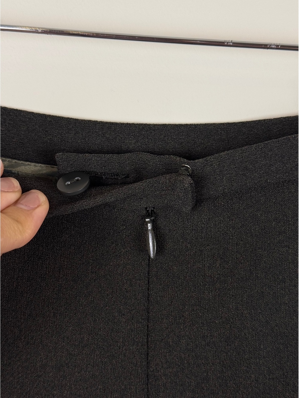 Ann Taylor Vintage Black Skirt Suit Set Blazer Pencil Skirt Size 4 Career - Picture 11 of 13